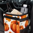 thumbnail image 6 of Maple Ieaf Pumpkin Mini Trash Can Car Garbage Can Car Trash Can - Foldable with Lid, Leak-Proof, Hanging Storage Bag, 6 of 6