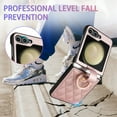 thumbnail image 6 of Compatible for Samsung Galaxy Z Flip 5 Case with Diamond Finger Ring Buckle, Shockproof PU Leather Ultra-Slim Protective Case for Samsung Galaxy Z Flip 5 Phone Case with Secure Ring, Rosegold, 6 of 8