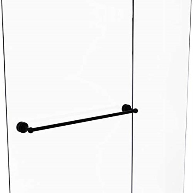 Allied Brass Dottingham Collection 30 Inch Shower Door Towel Bar - DT-41-SM-30-BKM