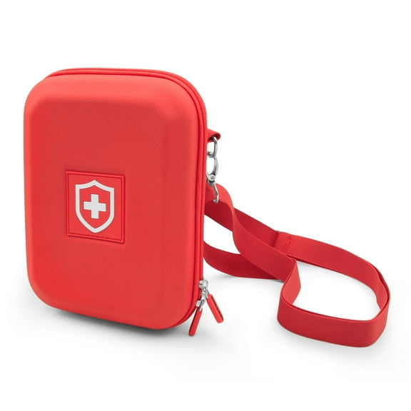 MEDMODS Insulated Asthma Inhaler Case for Inhaler Spacer for Kids or Adults, Mask, Epipen, Allergy Medicine and More Includes Case Only, Red