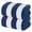 Mild Navy Blue, variant on White Classic Luxury Cabana Stripe Cotton Beach Towels, Beige, 35 x 70, 2 Pack