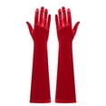 thumbnail image 4 of Roncen Ladies' Fashion Satin Velvet Evening Long Bag Gloves, 4 of 4