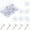 White, variant on Trianu 100Pcs Clear Thumb Tacks for Wall Hangings Plastic & Gear Push Pins Cork Board Flat Head Transparent Bulletin Posters Photos Postcards Maps Office Decorative