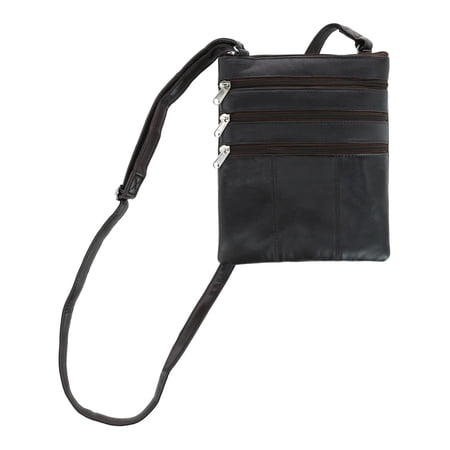 London Stitch Leather Phone Pocket Crossbody Handbag (Women)