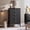 Black, variant on EastVita Fluted Dresser for Bedroom with 5 Deep Drawers 47in Tall Chest of Drawers with Faux Marble Top Curved Profile Design Modern Wooden Dresser for Living Room Kids Room Hallway-Black
