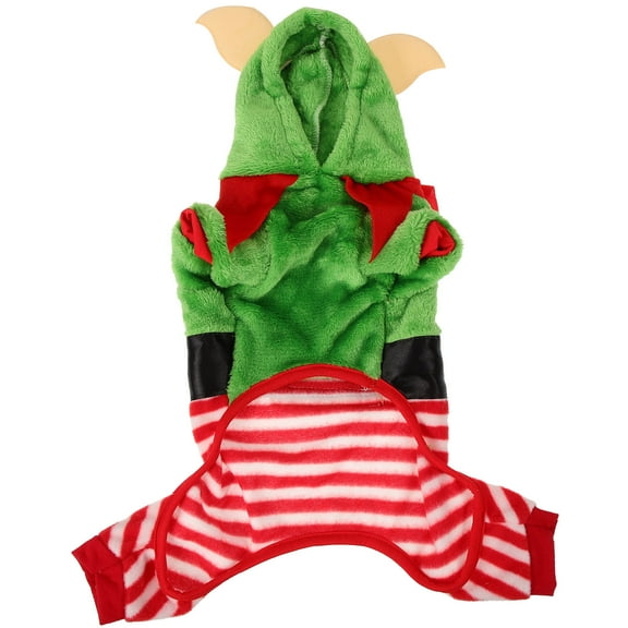 Niceauty Funny Pet Clothes Dog Elf Costume Multi Velvet 1Set