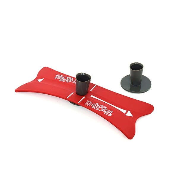 PGA Tour Tee-Up Power 10x4 Golf Tee Launch Pad with 2' Black Rubber Tees