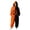 Multicolor, variant on Halloween Colorblock Pumpkin Onesie, Zip-Up Hooded Flannel Jumpsuit with Jack-O-Lantern Face (1 PC) Black L