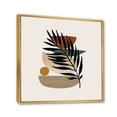 thumbnail image 3 of Designart 'Shapes and Tropical Leaf Silhouettes IV' Modern Framed Canvas Wall Art Print, 3 of 5