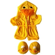 Stuffems Toy Shop Duck Robe & Slippers Pajamas Outfit Teddy Bear Clothes Fit 14" - 18" Build-A-Bear And Make Your Own Stuffed Animals Toy_Figure