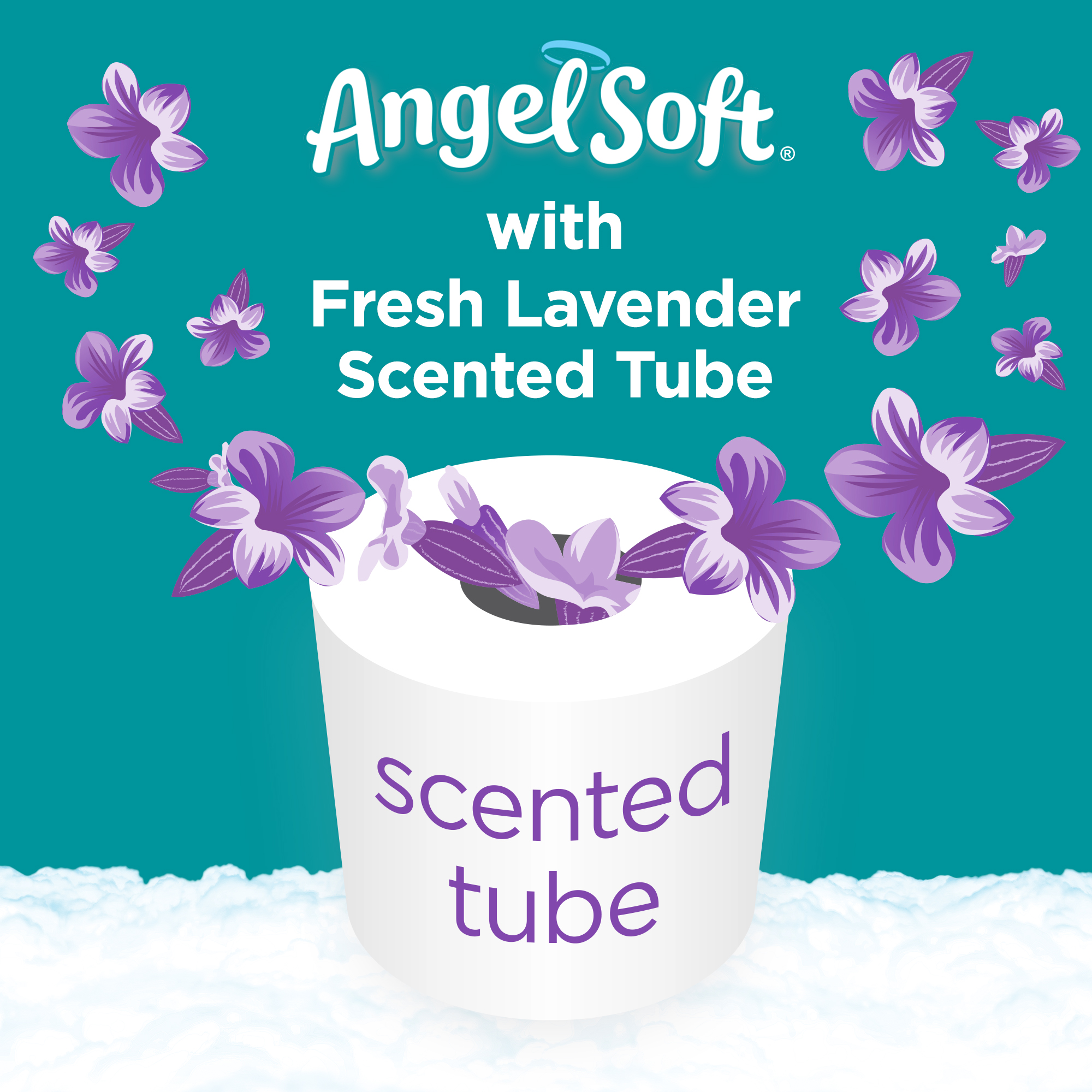 Angel Soft Toilet Paper, Fresh Lavender Scent, 6 Mega Rolls = 24 Regular Rolls, 2-Ply Bath Tissue - image 2 of 13