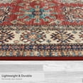 thumbnail image 2 of Washable Skid-Resistant Area Rug Geometric Red 8' x 11', 2 of 9