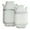 White Solid Cylindrical S/2 13", 15"H, variant on DecMode White Metal Decorative Vase, Set of 2 11"W, 20"H