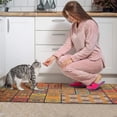 thumbnail image 4 of Kitchen Rugs and Mats Non Skid Washable Boho Vintage Red Geometric Design (6) Kitchen Mat and Rug Set,Floor Cushion Waterproof Rug,Rubber Backed Area Rugs for Kitchen Laundry, 4 of 7