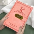 thumbnail image 6 of Tuvgenk A5 Subject Notebook Pink Personal Locking Notebook Deer Head Durable Travel Diary, 6 of 6