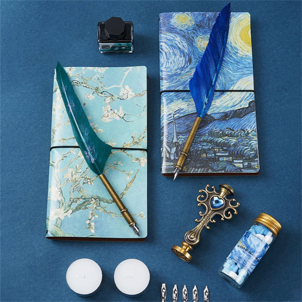 WINDLAND Quill Dip Pen Set Antique Dip Pen, Seal Stamp, Seal Beads, Pen Tip, Ink