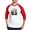 Red/White, variant on CafePress - Pumpkin Skeleton Drinking Coffee Shirt, Funny Hall - Cotton Baseball Jersey, 3/4 Raglan Sleeve Shirt