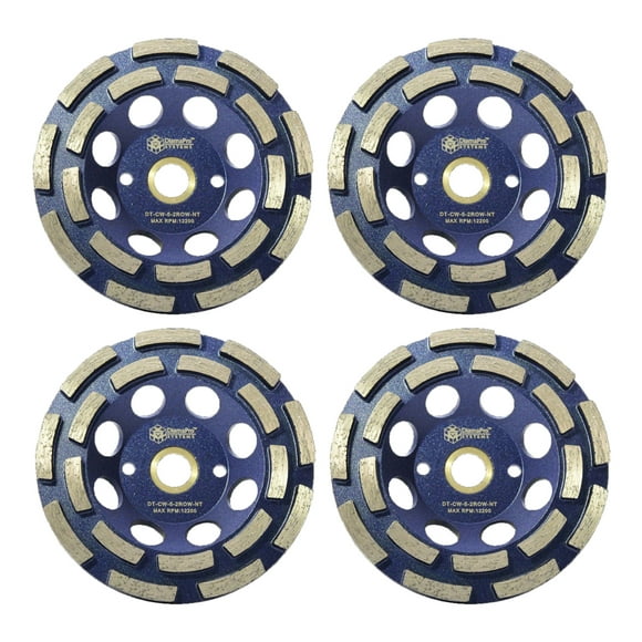 DiamaPro Systems Non Threaded 5" Double Row Grinding Cup Wheel (4 Pack)