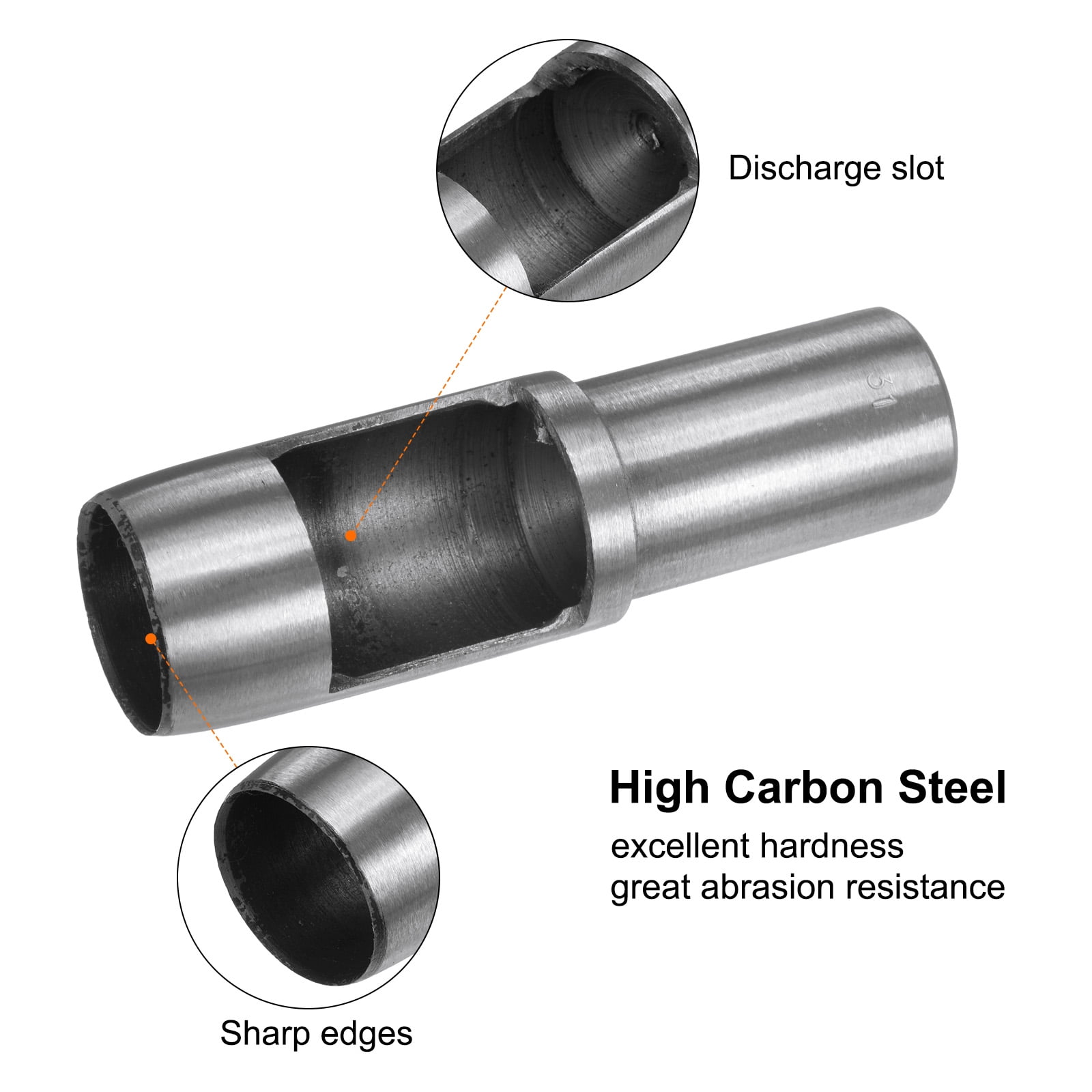 Uxcell Hollow  Punch Tool 31mm Hole Punch Carbon Steel for Watch Belts Leather