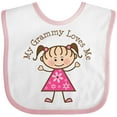 thumbnail image 3 of Inktastic My Grammy Loves Me Girls Baby Bib, 3 of 4