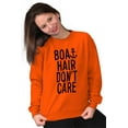 thumbnail image 3 of Boat Hair Don't Care Ocean Vibes Cute Women Crewneck Sweatshirt Brisco Brands X, 3 of 6