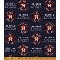 Cotton Houston Astros MLB Baseball Sports Team Cotton Fabric Print by the Yard (s6682bf)