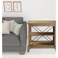thumbnail image 2 of Rustic Light Oak End Table with X-Bar Detail, 2 of 5