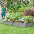 thumbnail image 5 of Renwick Wooden Divisible Raised Garden Bed for Yard Greenhouse, Gray, 5 of 7