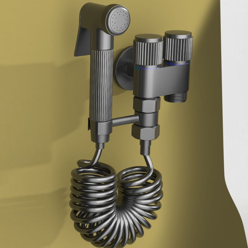 easy installs Toilet Handheld Bidet Sprayer with 1 In 2 Out Valves Small Faucet Sprayer Set Suitable for person Health