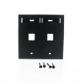 thumbnail image 3 of Leviton Black Quickport 2-Port 2-Gang ID Window Wallplate 42080-2EP, 3 of 6