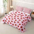 thumbnail image 3 of Erosebridal Cute Strawberry Quilt King,Red Berry Fruit King Coverlet Set For Girls,3-Piece, 3 of 7