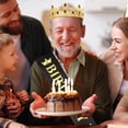 thumbnail image 2 of 5pcs Men's Birthday Accessory Set - Golden King Crown with Black King and Happy Birthday Sign, Men's Birthday Party Decorations and Supplies, Photo Booth Props Valentine, Mardi Gras, Kölner Karneval, 2 of 9