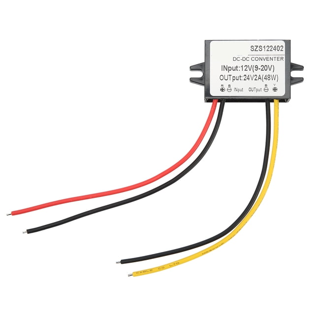 DC to DC Step Up Module IP67 Waterproof PP Housing Boost Voltage Converter Module 12V 9‑20V to 24V 2A