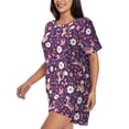 thumbnail image 2 of Lsque Cute Squirrel Floral Women's Short-Sleeved Pajama Set - 2 Piece Soft and Lightweight Sleepwear Set-Medium, 2 of 9