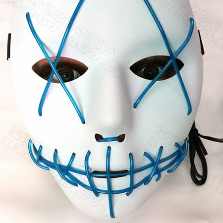 cnmodle Halloween Mask LED Masks Glow Scary Mask Cosplay for Festival Music Party
