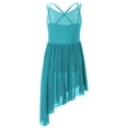 thumbnail image 4 of Jhaoyu Robe de Danse Lyrique Moderne Jazz pour Filles Enfants Robe Justaucorps Irrégulier Performance Danse Bleu Vert 6, 4 of 7
