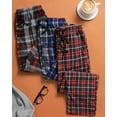 thumbnail image 2 of Active Club Plaid Fleece Mens Pajama Pants 3 Pack Set - Mens Fleece Pajama Pants - Mens Lounge Pants with Pockets - Mens PJ Pants (Winter Plaid 3-Pack, 2X), 2 of 5