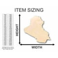 thumbnail image 2 of Unfinished Wood Iraq Shape - Country - Craft - up to 24" DIY 46" / 3/4", 2 of 3