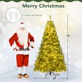 thumbnail image 3 of Costway 7 FT Pre-Lit Artificial Christmas Tree with 1098 Branch Tips 1000 Warm White LED Lights 3 Lighting Modes, 3 of 10
