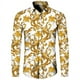thumbnail image 3 of Camisa de manga larga con estampado 3D de cadena de flores doradas de lujo para hombre, ropa informal de diseñador para hombre, camisas con botones de solapa, 3 of 5