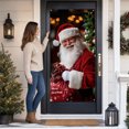 thumbnail image 5 of Dmlowu Christmas Door Cover 35x71in, Thick Fabric Holiday Door Curtain with Hanging Rope, Easy Install Front Door Wall Decoration for Xmas Party, 5 of 6