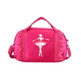 thumbnail image 1 of Bolsa de ballet impermeable para bailarinas, ideal para viajes deportivos y baile. Rosa roja, 1 of 9