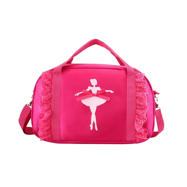 Bolsa de ballet impermeable para bailarinas, ideal para viajes deportivos y baile. Rosa roja