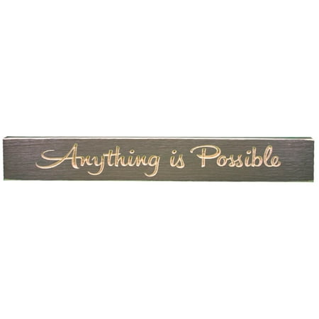 Carved Wood Sign - Anything is Possible Routed Carved Barnwood Sign Wall Plaque 24 Inches USA Made
