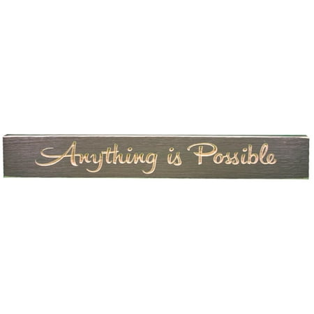 Anything is Possible Routed Carved Barnwood Sign Wall Plaque 24 Inches USA