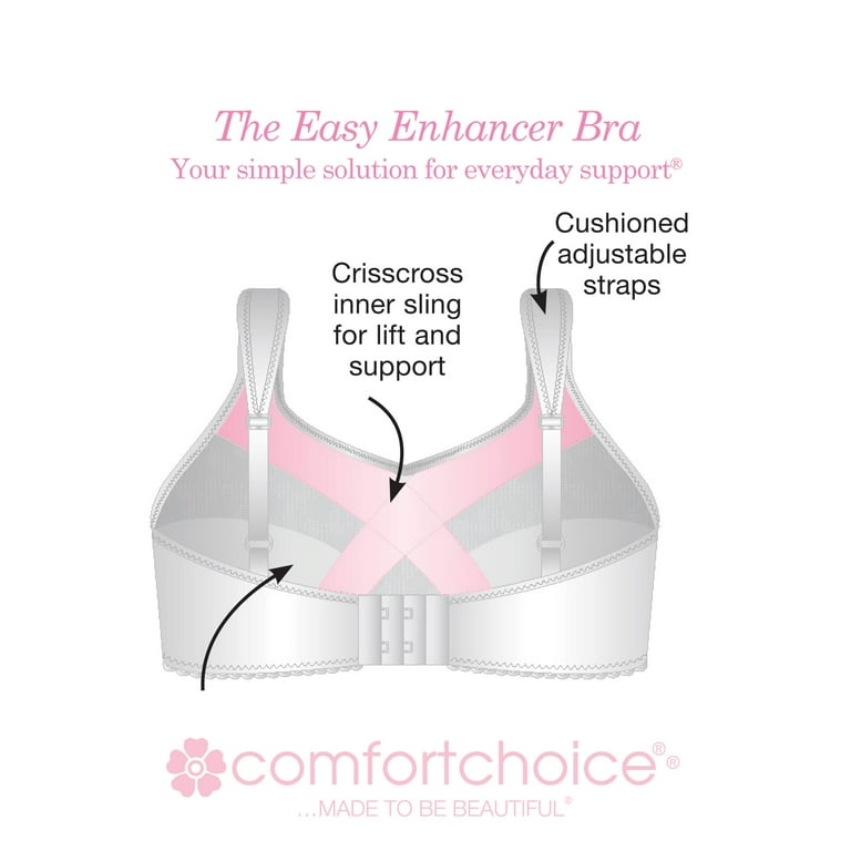 Comfort Choice Women's Plus Size Easy Enhancer&Reg; Lace Wireless Bra Bra