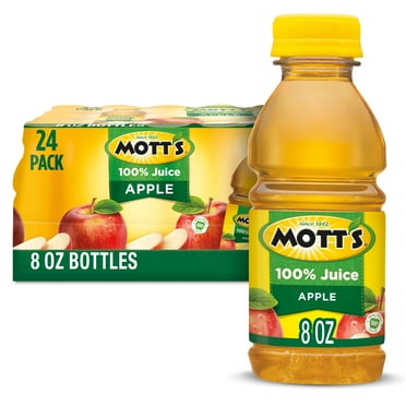 Mott's 100% Juice Original Apple Juice, 8 fl oz, 24 Count Bottles