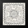 thumbnail image 2 of Zarris, Chariklia 12x12 Black Modern Framed Museum Art Print Titled - BandW Batik Rosette I, 2 of 5