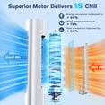 thumbnail image 4 of 35" Evaporative Cooler, Swamp Cooler w/4 Ice Packs, 3 Speeds, 25ft Remote & 7H Timer, 90°Oscillating, Windowless Portable Air Conditioner for Bedroom Indoor, 4 of 10