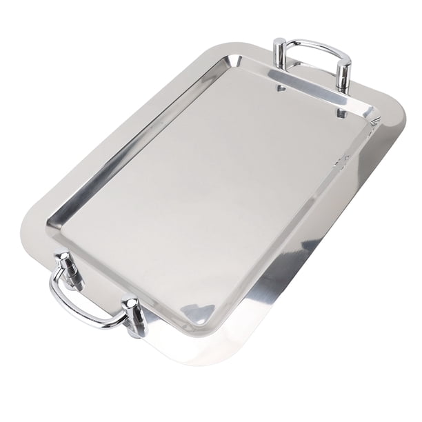 Stainless Steel Serving Tray, Serving Platter with Handles, Large